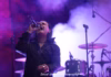 A picture of the dark rock band Phantasmagoria in concert taken by David Gasson