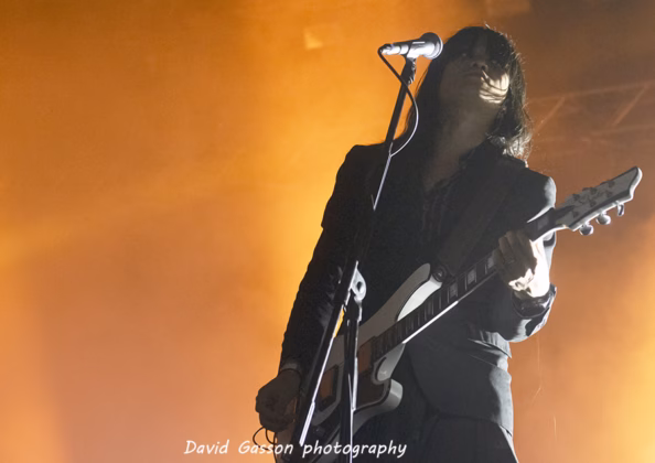 A picture of The Sisters of Mercy in concert in Pula taken by David Gasson