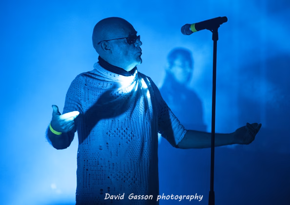 A picture of The Sisters of Mercy in concert in Pula taken by David Gasson
