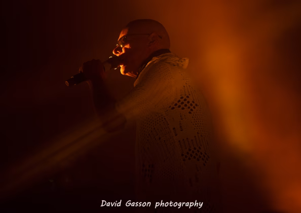 A picture of The Sisters of Mercy in concert in Pula taken by David Gasson