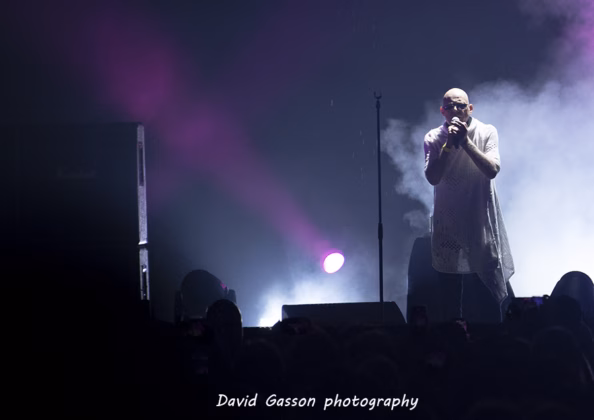 A picture of The Sisters of Mercy in concert in Pula taken by David Gasson