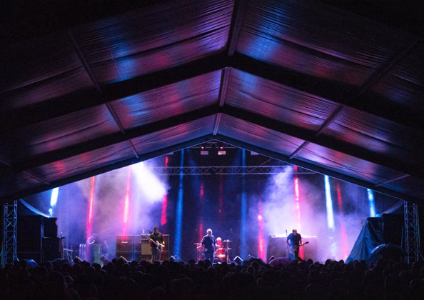 A picture of The Godfathers in concert in Pula taken by David Gasson