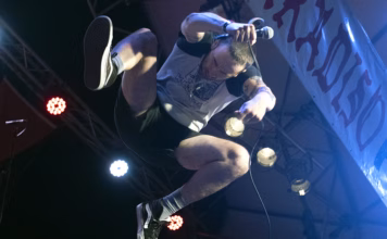 A picture of Lickspit in concert taken by David Gasson