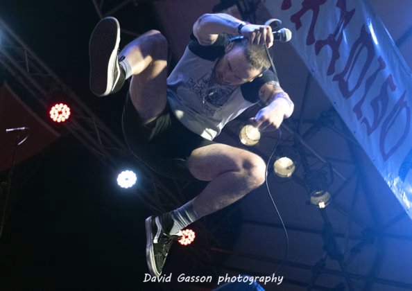 A picture of Lickspit in concert taken by David Gasson