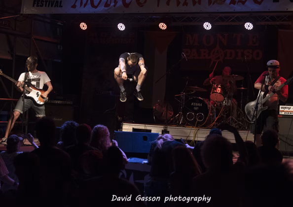 A picture of Lickspit in concert taken by David Gasson