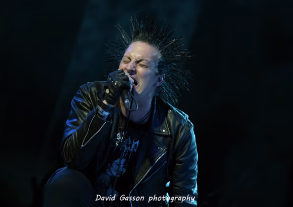 A picture of Total Chaos in concert taken by David Gasson