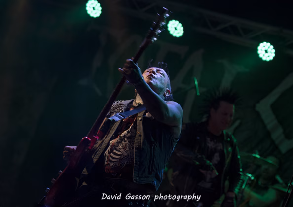 A picture of Total Chaos in concert taken by David Gasson