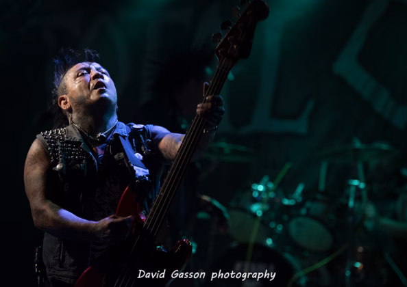 A picture of Total Chaos in concert taken by David Gasson