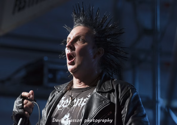 A picture of Total Chaos in concert taken by David Gasson