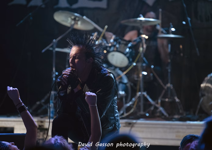 A picture of Total Chaos in concert taken by David Gasson