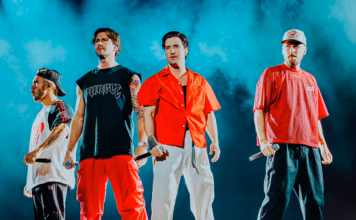 A picture of Big Time Rush in concert taken by Erin Farnsworth