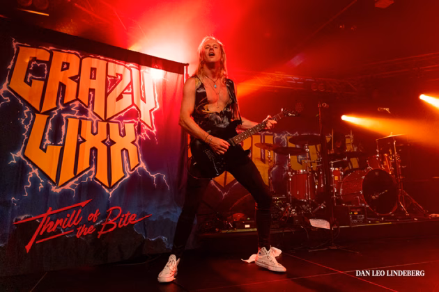 Picture of Crazy Lixx in concert taken by Dan Leo Lindeberg