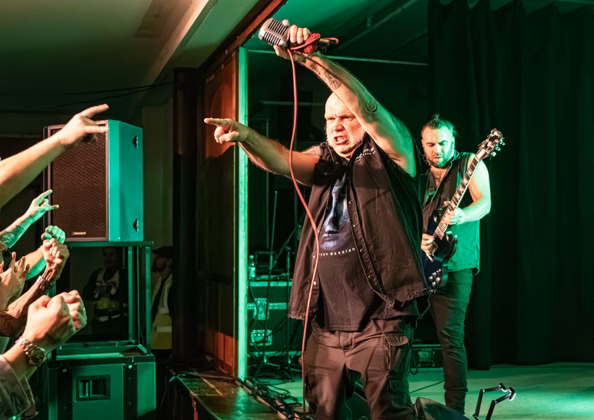 Picture of Blaze Bayley in concert taken by Lennart Håård