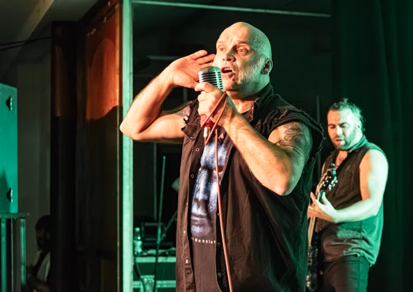 Picture of Blaze Bayley in concert taken by Lennart Håård