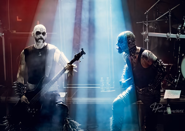 A picture of Gorgoroth in concert taken by Iuliana Pasca