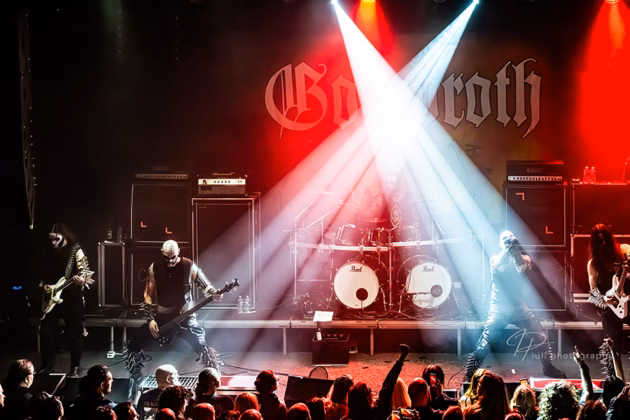 A picture of Gorgoroth in concert taken by Iuliana Pasca
