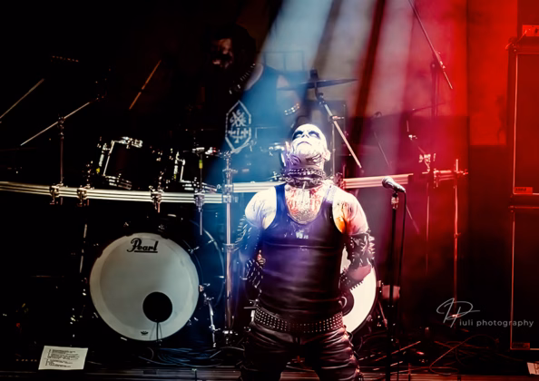 A picture of Gorgoroth in concert taken by Iuliana Pasca