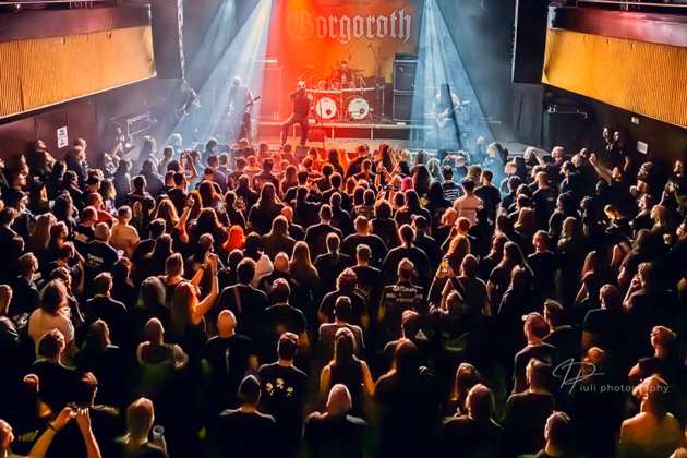 A picture of Gorgoroth in concert taken by Iuliana Pasca