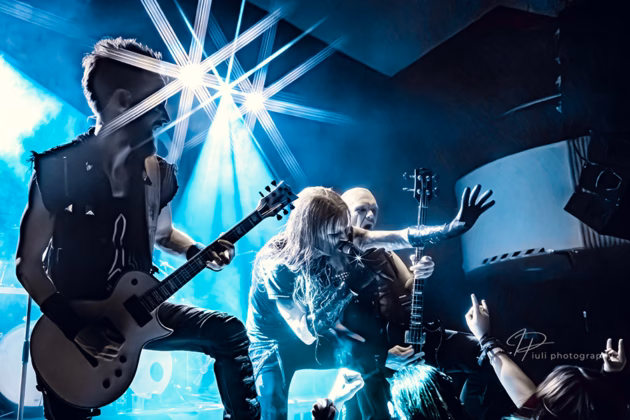 A picture of Kampfar in concert taken by Iuliana Pasca