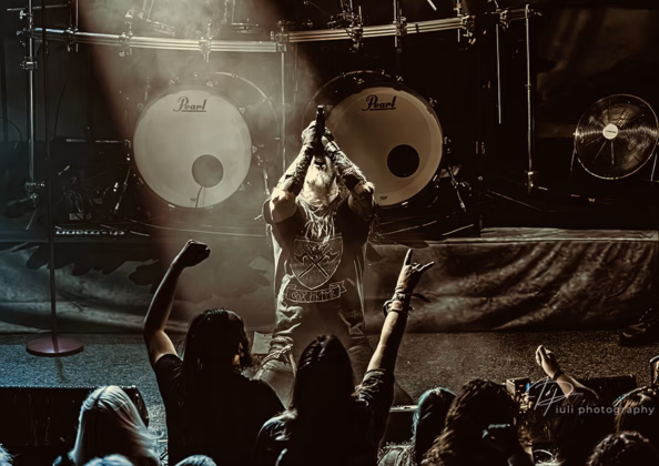 A picture of Kampfar in concert taken by Iuliana Pasca