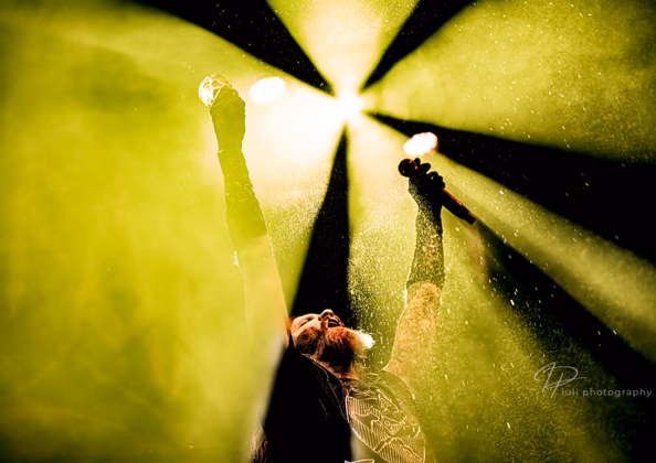 A picture of Kampfar in concert taken by Iuliana Pasca