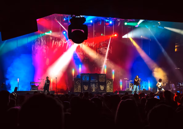 Picture of The Home Team in concert taken by Brooke Champine