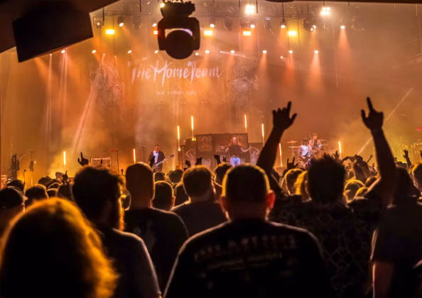 Picture of The Home Team in concert taken by Brooke Champine