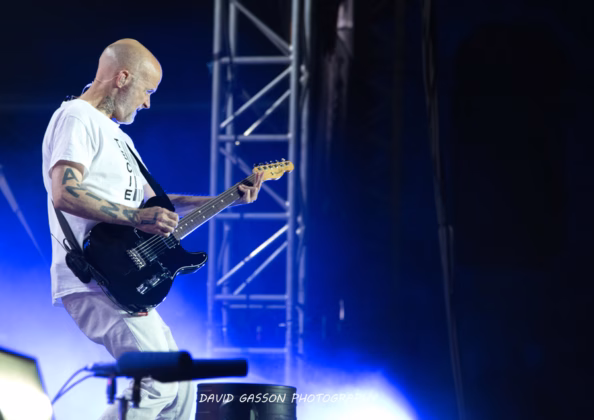 A picture of Moby in concert taken by David Gasson