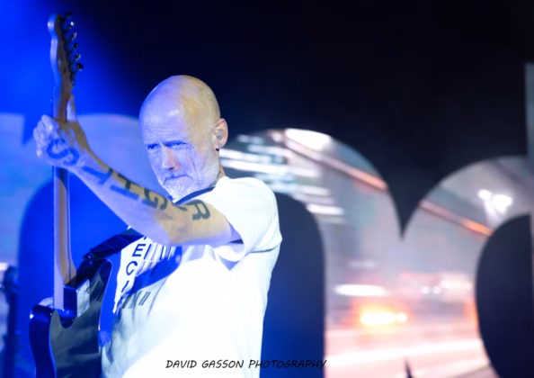 A picture of Moby in concert taken by David Gasson