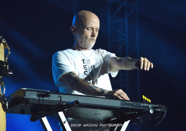 A picture of Moby in concert taken by David Gasson