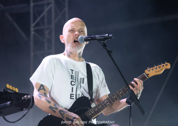 A picture of Moby in concert taken by David Gasson