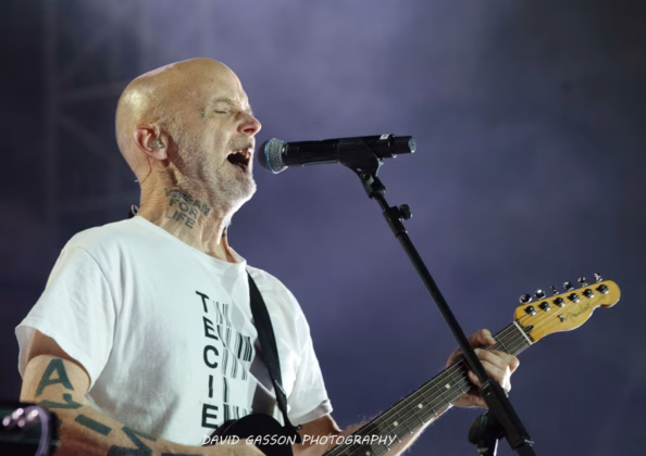 A picture of Moby in concert taken by David Gasson