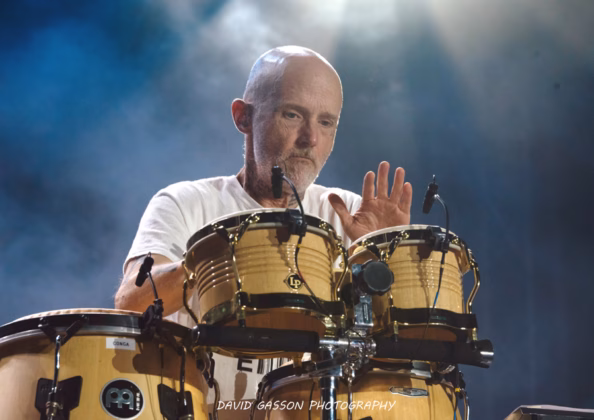 A picture of Moby in concert taken by David Gasson
