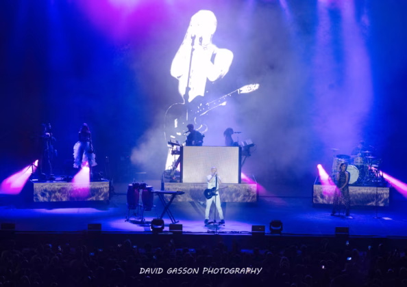 A picture of Moby in concert taken by David Gasson